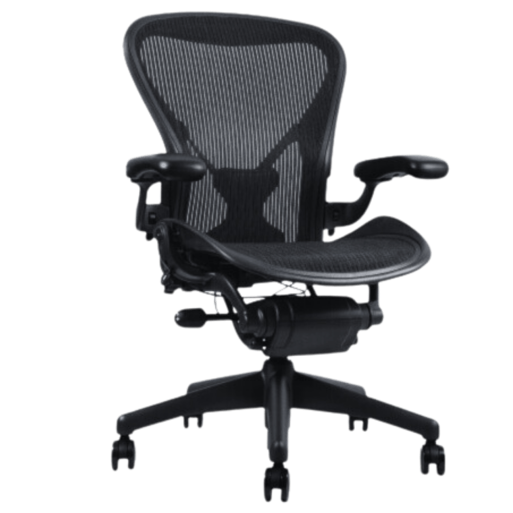 Herman Miller Aeron Office Chair Posture Fit (Fully Adjustable) Graphite/Black - Size B - Excellent