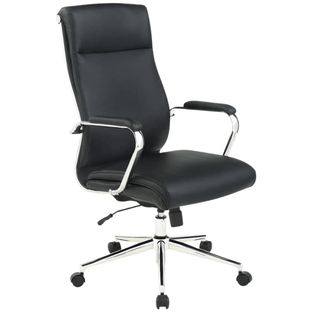 Office Star Pro-Line II Antimicrobial Dillon Black Executive Office Chair - Black - Excellent