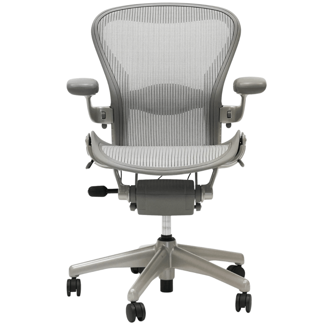 Herman Miller Aeron Office Chair Fully Adjustable (SIlver /Titanium Frame)- Size B - Good