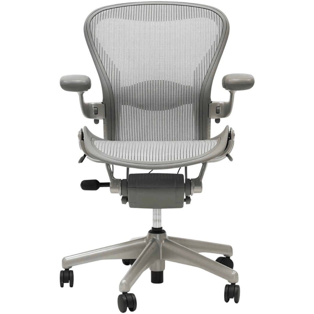 Herman Miller Aeron Office Chair Fully Adjustable (SIlver /Titanium Frame)- Size C - Very Good