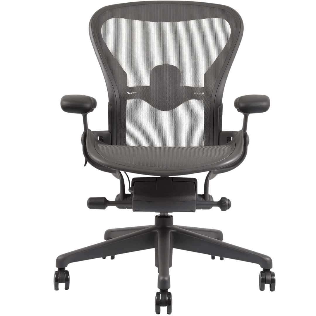 Herman Miller Aeron Remastered Semi Adjustable Office Chair (Graphite/Graphite) - Size B - Excellent